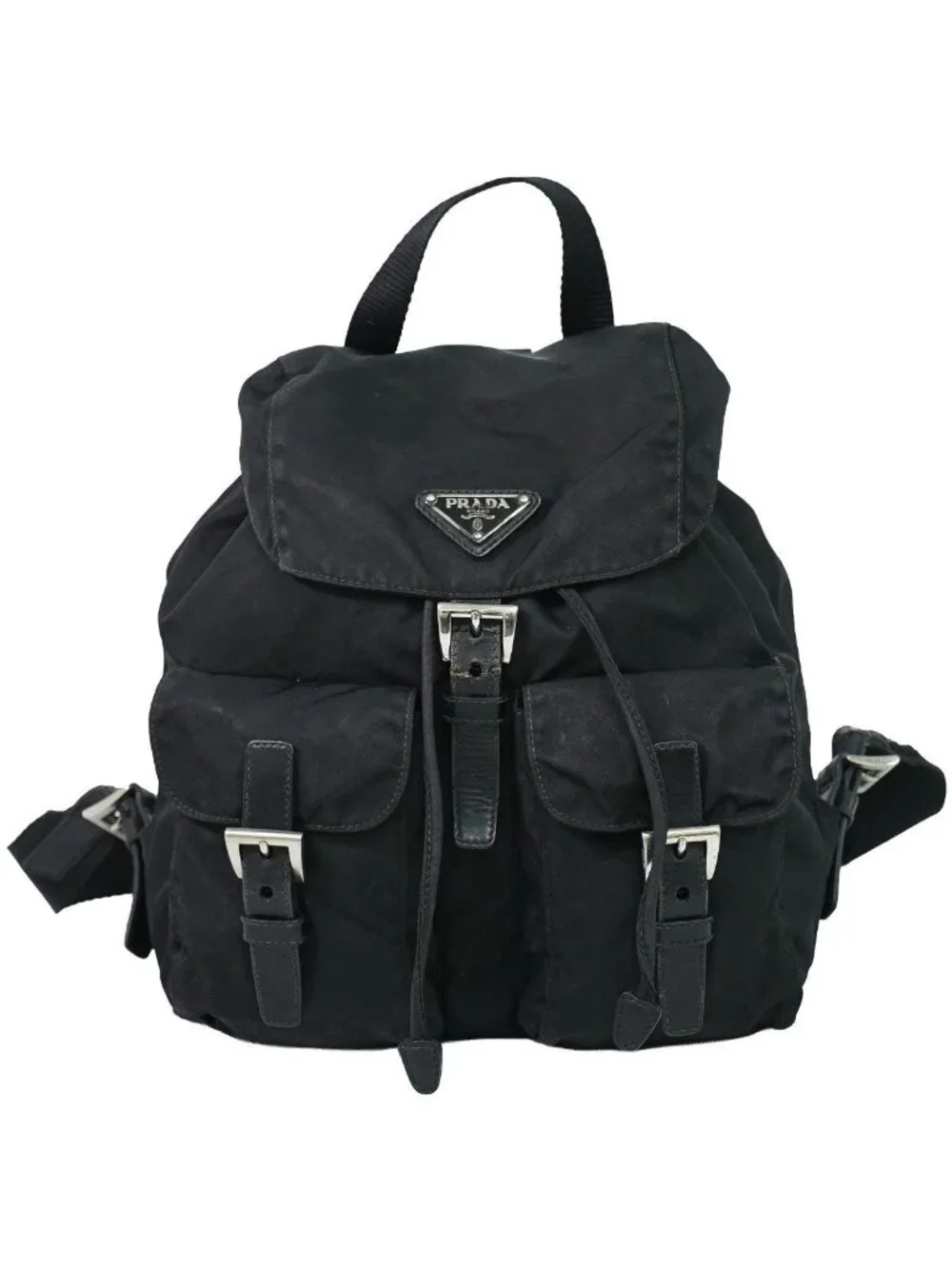 Prada Vela Backpack Nylon Black